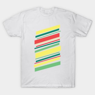 Rising Diagonals: green, yellow and red T-Shirt